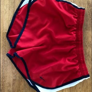 red nike dri-fit shorts